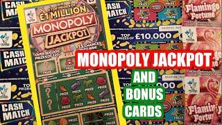Wow!......Scratchcard MONOPOLY JACKPOT..And Lots BONUS CARDS.....more than a One Card Wonder