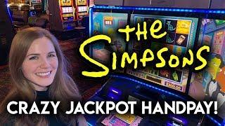 INSANE! JACKPOT HANDPAY! The Simpsons Slot Machine!! FULL SCREEN!!