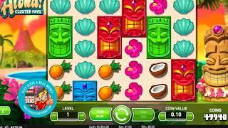 FREE ‘ALOHA CLUSTER PAYS’ SLOT MACHINE BY NETENT GAMEPLAY   [PLAY SLOTS 4 REAL MONEY]