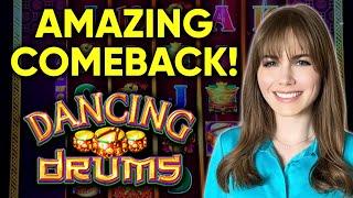 INCREDIBLE COMEBACK!! Over $1000 Back in 2 BONUSES! Dancing Drums Explosion Slot Machine!!
