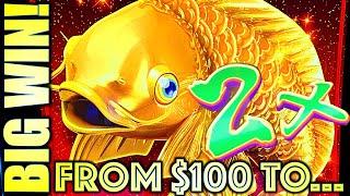 HUGE CATCH! BIG WIN! $6.00 MAX BET! MY BEST SESSION ON RISING KOI Slot Machine (Konami Gaming)