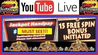 JACKPOT HAND PAY $40 High Limit Bets CLEOPATRA Bonus MASSIVE LINE HITS! Casino Slot Machine Videos