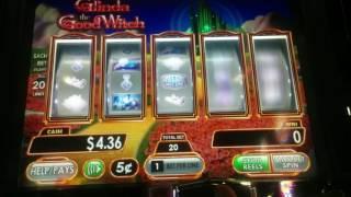 Wizard of Oz Glinda the Good Witch Slot Machine Live Play & Bonus