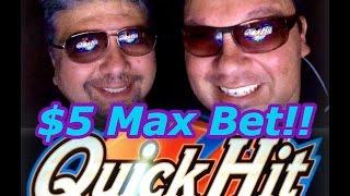 Quick Hit Slot Machine, $5 Max Bet, Live Play, SHOUTOUT TO ERICA'S SLOT WORLD!