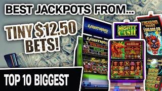 My 10 Biggest Jackpots EVER from...  TINY $12.50 BETS!