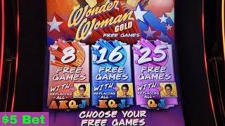 Wonder Woman Slot $5 MAX BET Bonus Won | China Shores | Sunset King Slot | Quick Hit PlayBoy