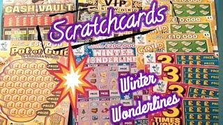 Scratchcards..VIP..WINTER WONDERLAND..CASH VAULT.POT of GOLDGold Tripler