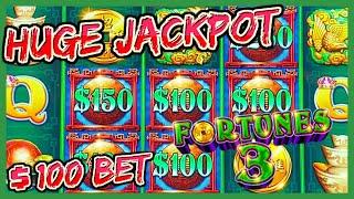 HIGH LIMIT Fortunes 3 - Echo Fortunes MASSIVE HANDPAY JACKPOT $10K+ ️$100 BONUS ROUND Slot Machine