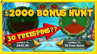 £2000 Bonus Hunt with14 BONUSES!! + Massive Gamble for 30 FREE SPINS!