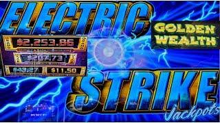 NEW GAME! ELECTRIC STRIKE JACKPOTS MINOR HITS FREE SPINS W/SlowPokeSlots