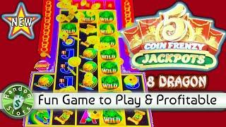 ️ New - 5 Coin Frenzy Jackpots "8 Dragon" slot machine, Bonuses
