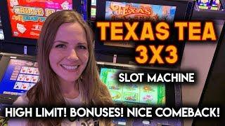 NEW! High Limit Texas Tea Slot Machine! $15 Spins! Both BONUSES! Nice Comeback!!