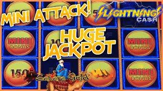 HIGH LIMIT Lightning Link Sahara Gold HUGE HANDPAY JACKPOT ️$50 Bonus Round Slot Machine Casino