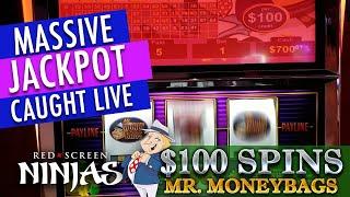 VGT SLOTS - $32,500 BIGGEST JACKPOT EVER CAUGHT LIVE $100 SPIN MR. MONEY BAGS RIVERWIND CASINO, OK