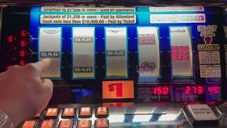 Double Diamond 9 Line 5 Reel $45/Spin - OLD SCHOOL High Limit Slot Play