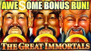AWESOME BONUS RUN! BIG WIN SESSION! MONEY LINK ($7.50 BETS) THE GREAT IMMORTALS Slot Machine (SG)