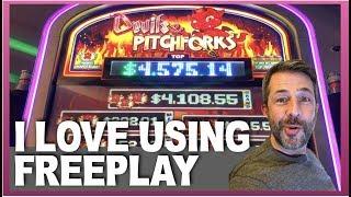 TIME TO WIN SOME $$  5 SLOTS WITH FREEPLAY!  DEVILS & PITCHFORKS  ICY WILDS