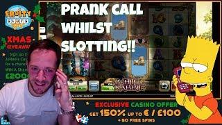 FUNNY Phone Call Whilst Bonus Hunting - ( Online Slots & Casino )