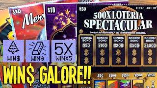 THAT WAS NUT$  WINS GALORE!!  Multiplier + Big Single Matches  $135 TEXAS Lottery Scratch Offs