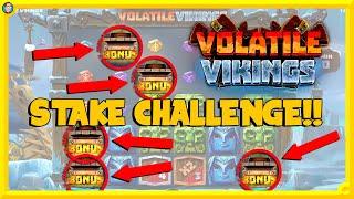 Volatile Viking Stake Challenge! Can I get EIGHT BONUSES??