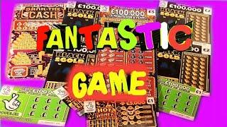 WHAT A GAME..BLACK AND GOLD...BANK THE CASH...HOT MONEY..£100,000 MTH...GREEN DOUBLER..SCRATCHCARDS