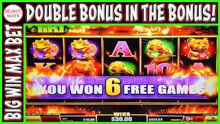 DOUBLE BONUS IN THE BONUS PAYS BIG ON MAX BET!