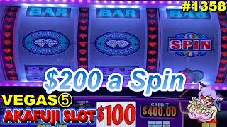 VEGAS ⑤/$100 Slot Jackpots Wheel of Fortune Double Diamond Slot, Triple Strike Slot PALMS  赤富士スロット