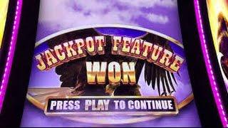 Aristocrat Buffalo Grand Jackpot Feature with Multiplier Free Spin bonus BIG WIN