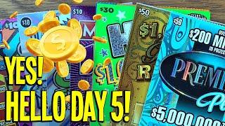 2 $50 TICKETS!  $255/Tickets! HELLO DAY 5!  TX Lottery Scratch Offs