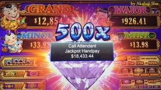 Unbelievable JACKPOT $18,433 - Bigger than the Grand Jackpot•New 88 Fortunes DIAMOND - 3 Reel Slot
