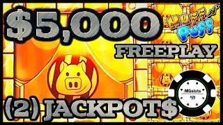 HIGH LIMIT Lock It Link Huff N' Puff (2) JACKPOT HANDPAYS $50 BONUS ROUND Slot Machine Casino