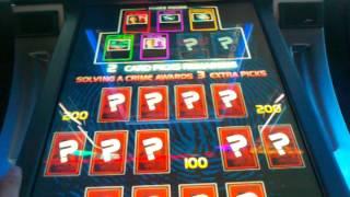 Clue 2 WMS slot machine card pick bonus