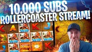 WE HIT 10K SUBS & WENT BIG!! ROLLERCOASTER SLOTS SESSION!