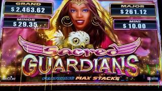 Sacred Guardians Slot Machine Live Play and Progressive Won ! First Attempt