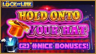 Lock It Link Hold Onto Your Hat (2) $18 Bonus Rounds HIGH LIMIT Slot Machine Casino