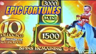 NEW SLOT   Epic Fortunes high limit play w: bonuses and big wins