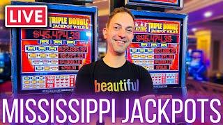 LIVE Chasing our BIGGEST JACKPOTS at Hollywood Gulf Coast  Mississippi