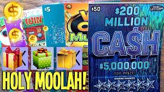 HOLY MOOLAH  BIG WIN + BEST RUN EVER on TEXAS LOTTERY Scratch Offs