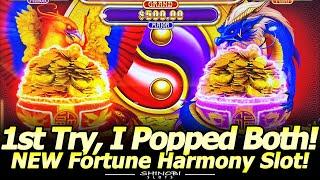 Fortune Harmony - NEW Slot Machine! I Popped Both Pots on my First Attempt and Triggered Free Games!