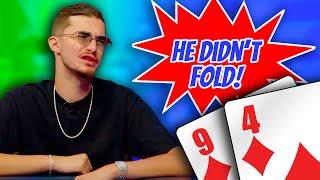 Poker Player TILTS After Accidentally Showing Hand  #Shorts