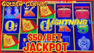 Dragon Link Golden Century JACKPOT HANDPAY HIGH LIMIT $50 MAX BET Bonus Round Slot Machine Casino