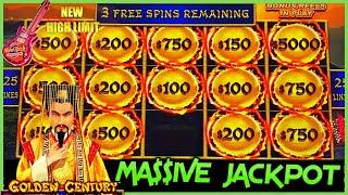 HIGH LIMIT Dragon Cash Link MASSIVE HANDPAY JACKPOT GOLDEN CENTURY HAPPY & PROSPEROUS Slot Machine