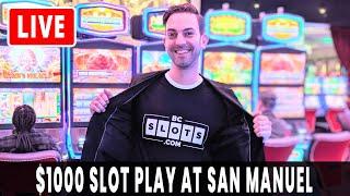 LIVE $1000  Slot Machines  San Manuel Casino #AD