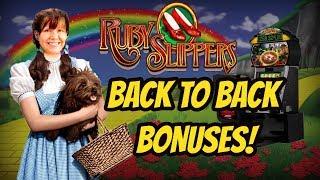 BACK TO BACK BONUSES! WIZARD OF OZ RUBY SLIPPERS