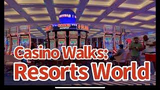 RESORTS WORLD Las Vegas Casino Floor Tour - Walk through the Slot Machines