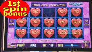 First spin Bonus ️️LIGHTING LINK️️ Heart Throb Slot Machine !!! Live Slot Play