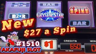 New Crystal Star Platinum Slot Machine 3 Reel Max Bet Bonus Games Free Spins YAAMAVA 赤富士スロット