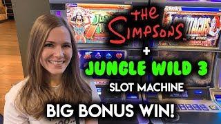 BIG BONUS WIN! Jungle Wild 3 Slot Machine!! WOW This Game Has HUGE Potential!!