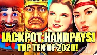 TOP 10 JACKPOTS OF 2020!  MY BIGGEST HANDPAY JACKPOT WINS FROM THE YEAR Slot Machine Wins