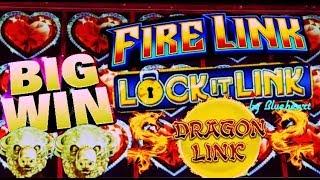 DRAGON LINK - LOCK IT LINK - FIRE LINK slot machine BONUS WINS! and MORE